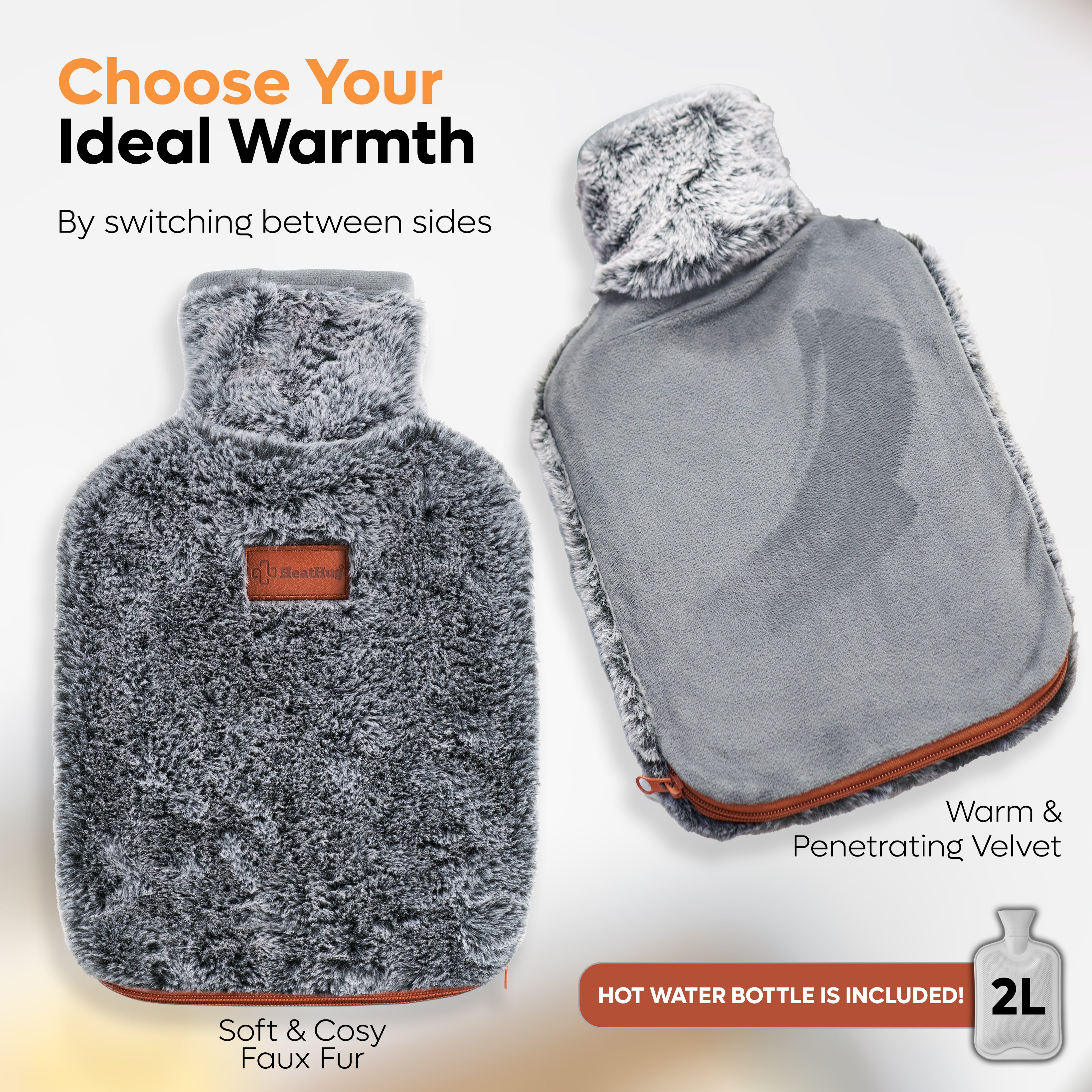 BigHug, 2l Hot Water Bottle with Cover
