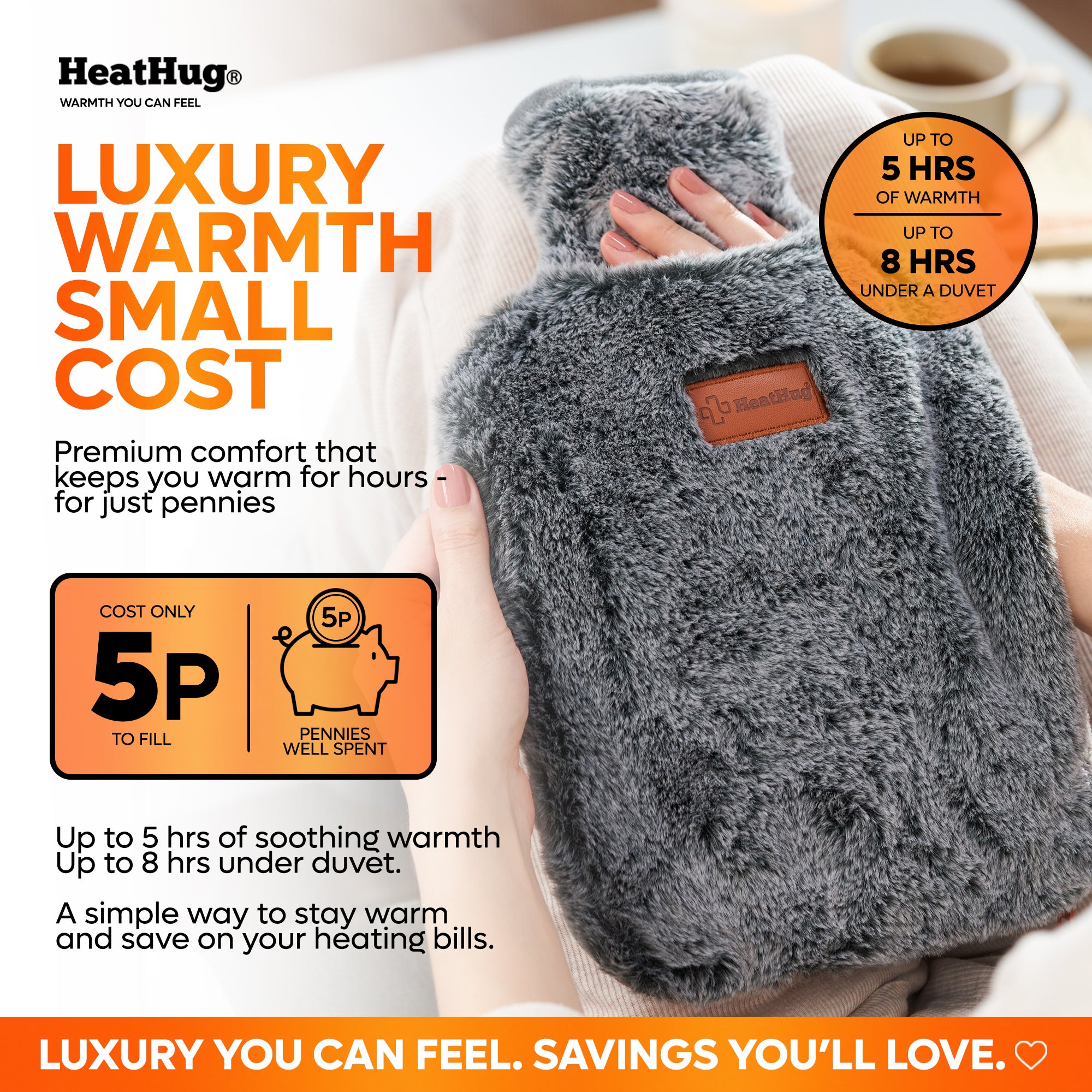 BigHug, 2l Hot Water Bottle with Cover