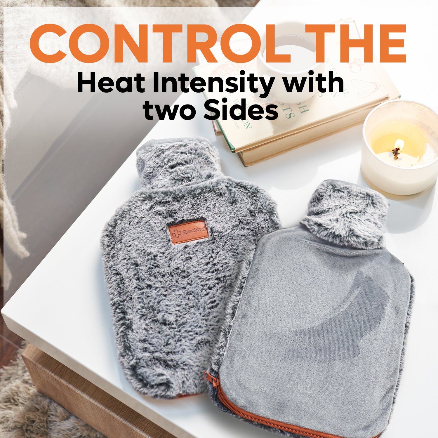 MiniHug, Small Hot Water Bottle with Cover