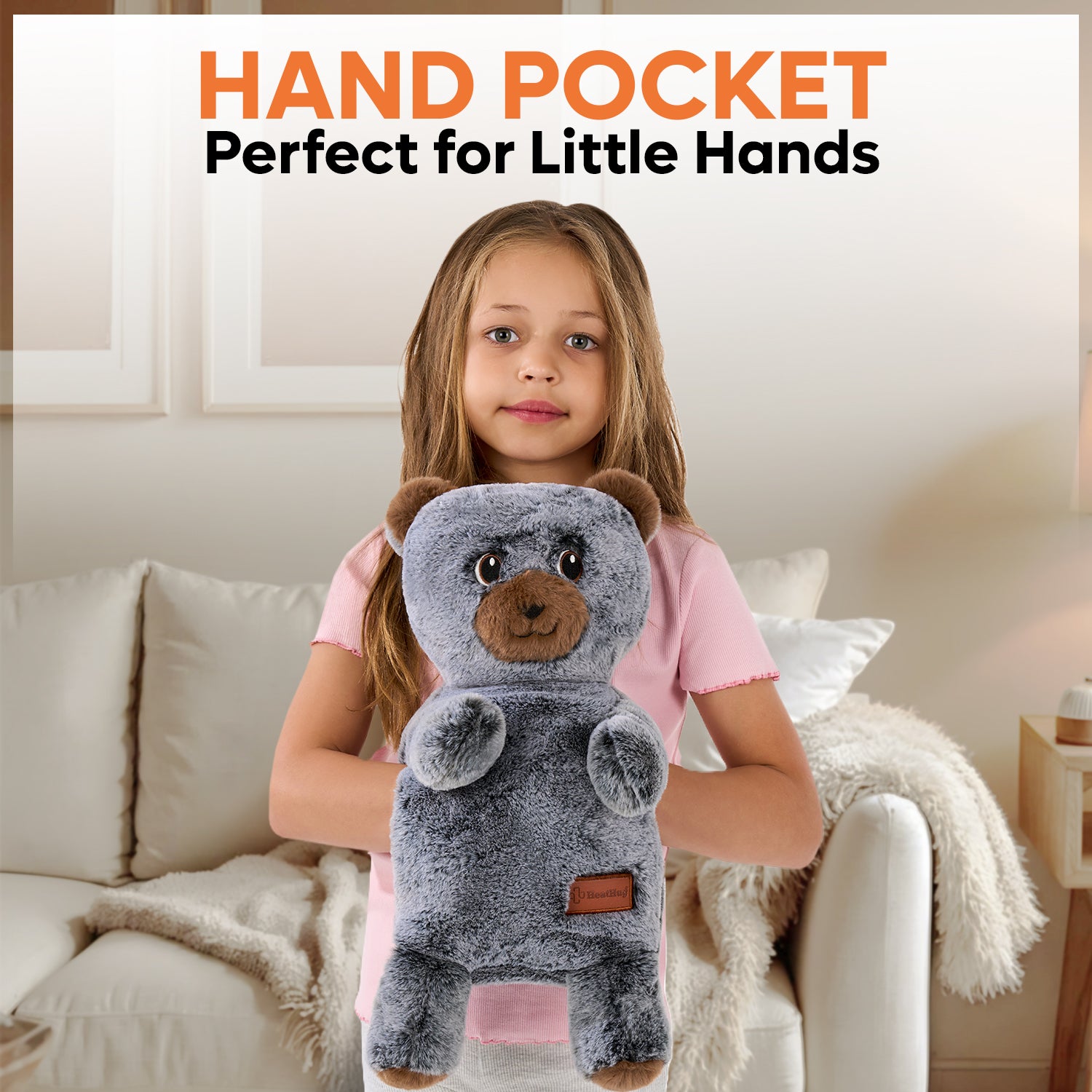 BearHug, Kids Hot Water Bottle with Cover