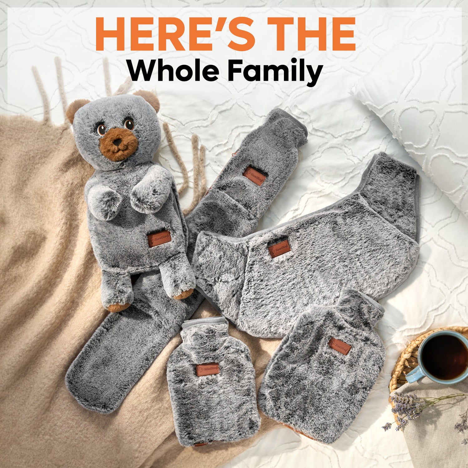 MiniHug, Small Hot Water Bottle with Cover